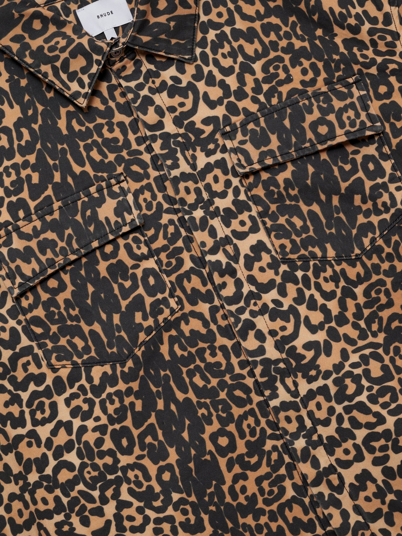 LEOPARD BOXY WORK SHIRT