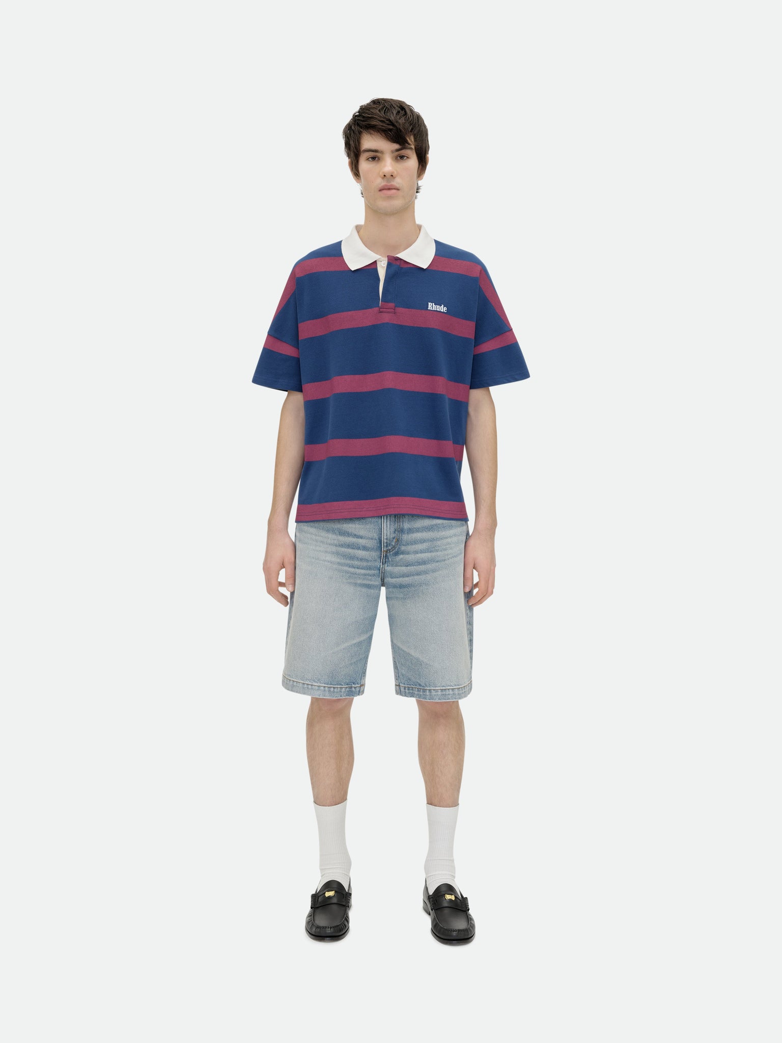 STRIPED PIQUE POLO