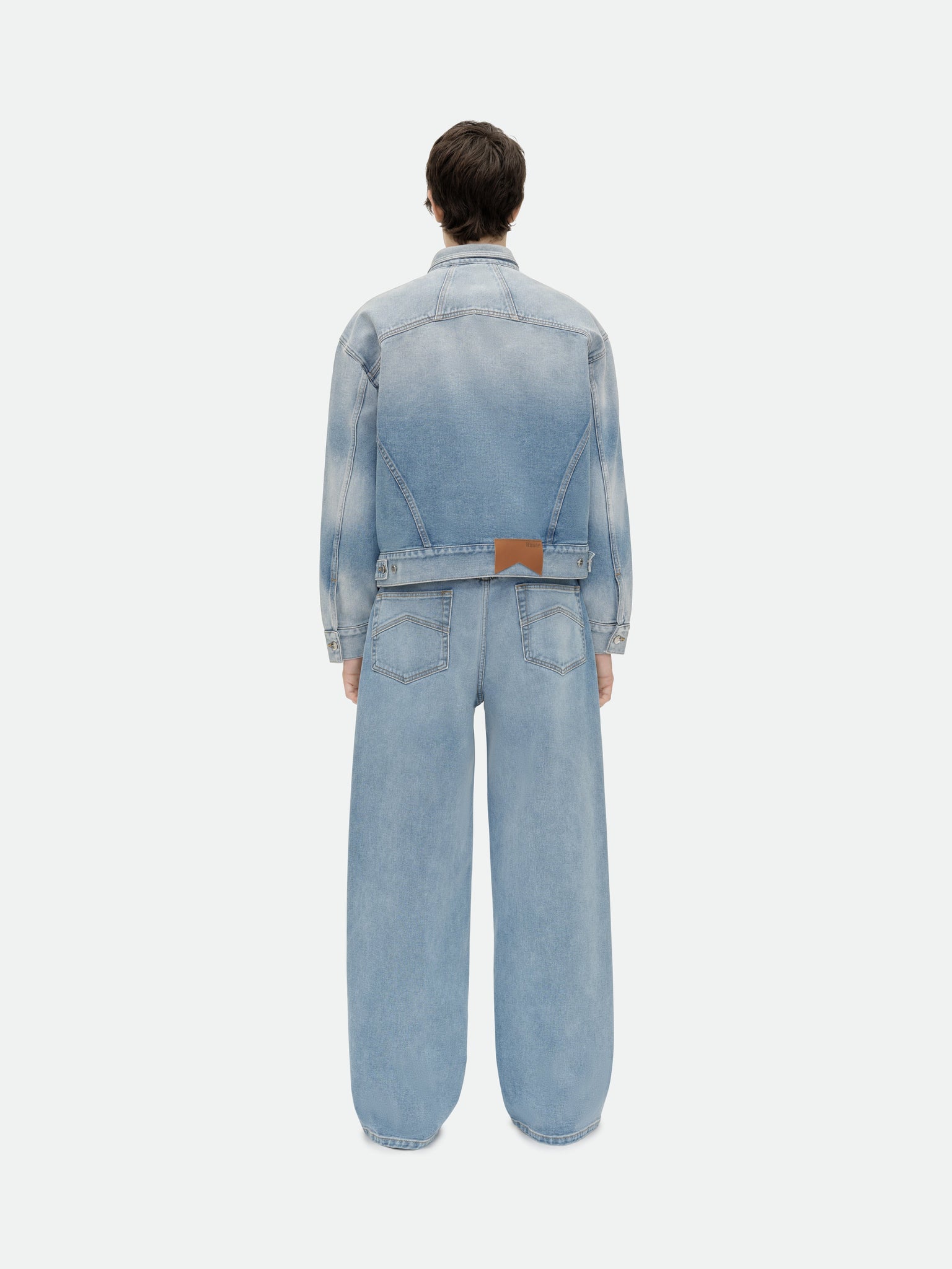 "PACK" LOGO WIDE LEG DENIM