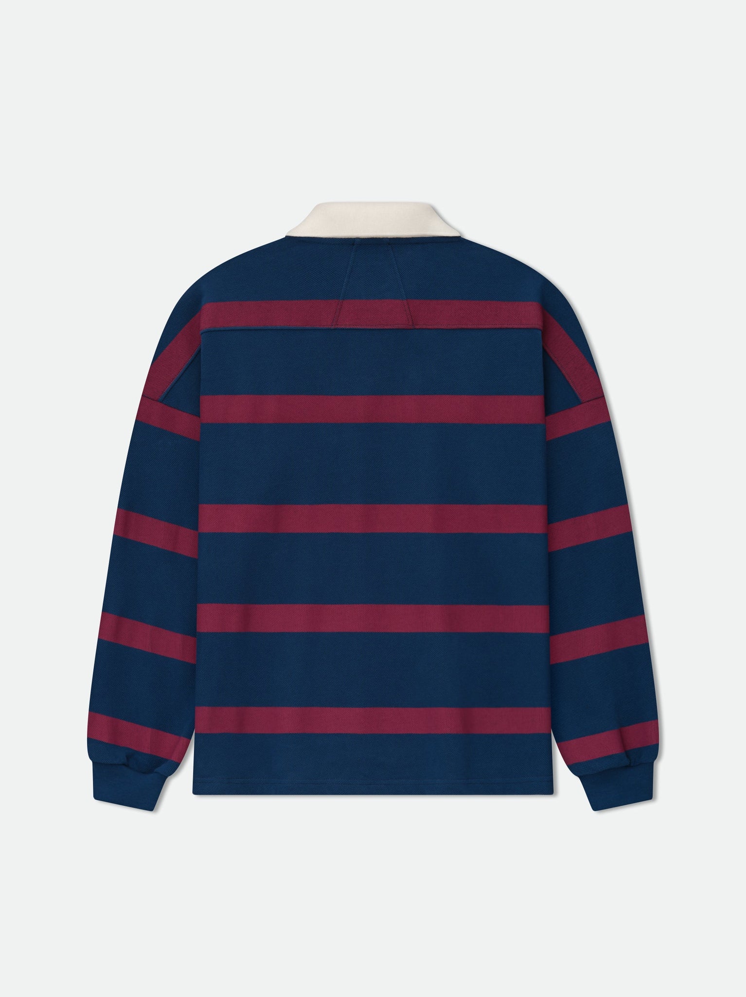 STRIPED LS PIQUE POLO