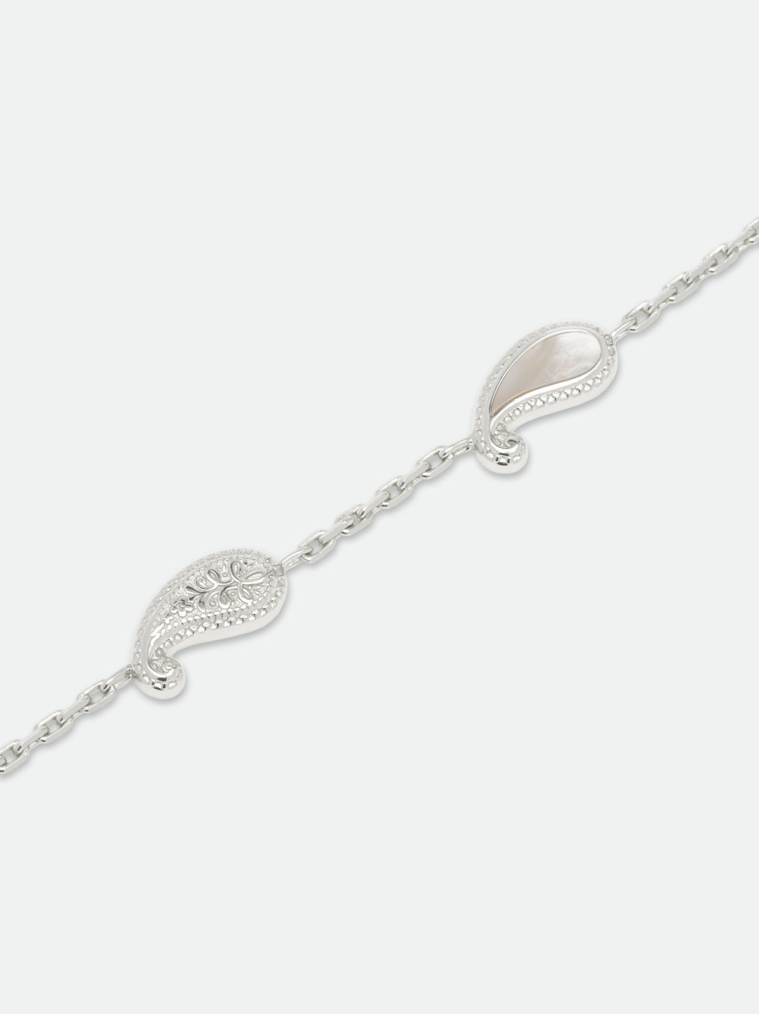 TEARS OF JOY BRACELET — 14K WHITE GOLD/MOTHER OF PEARL