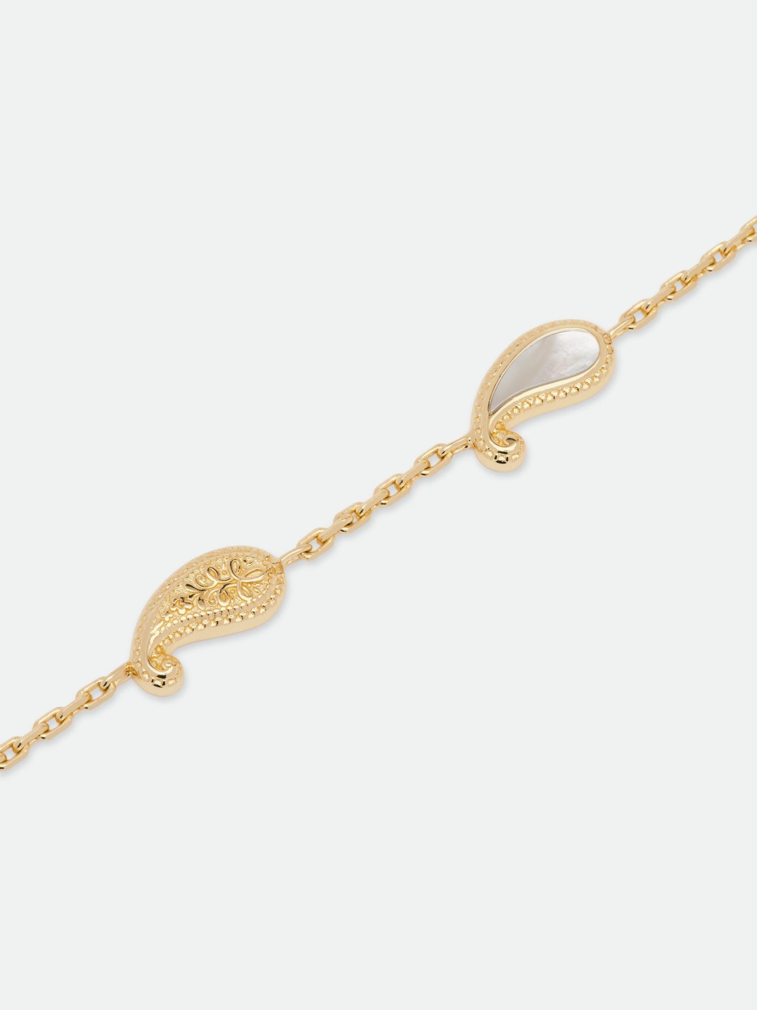 TEARS OF JOY BRACELET — 14k YELLOW GOLD/MOTHER OF PEARL